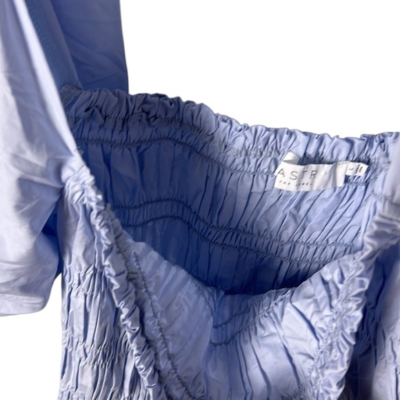 ASTR the Label,puffed sleeve peplum top,smocking,square neckline,Savina sz Small - Picture 11 of 17